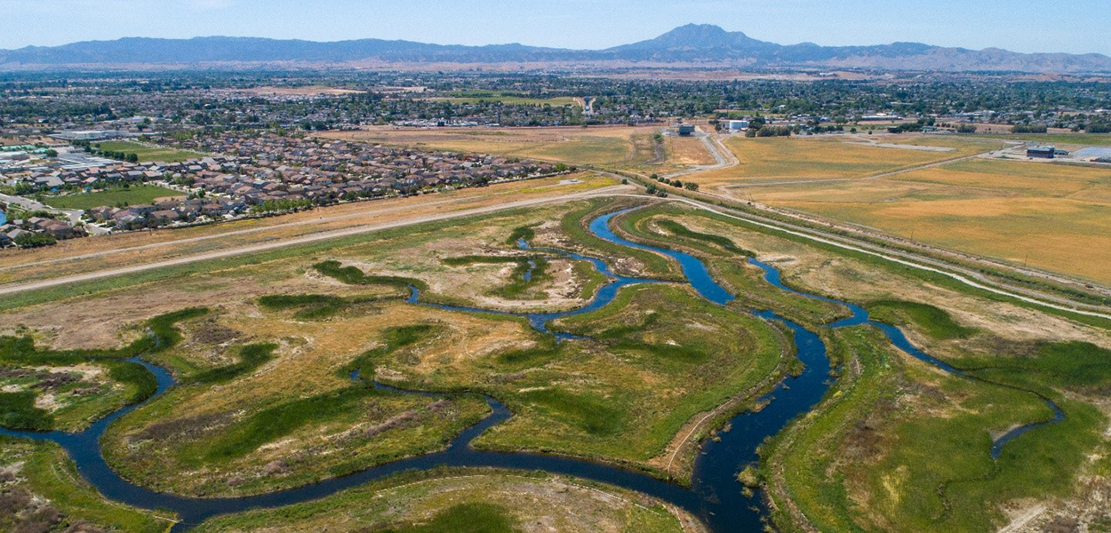 An aerial of the Sacramento-San Joaquin Delta.