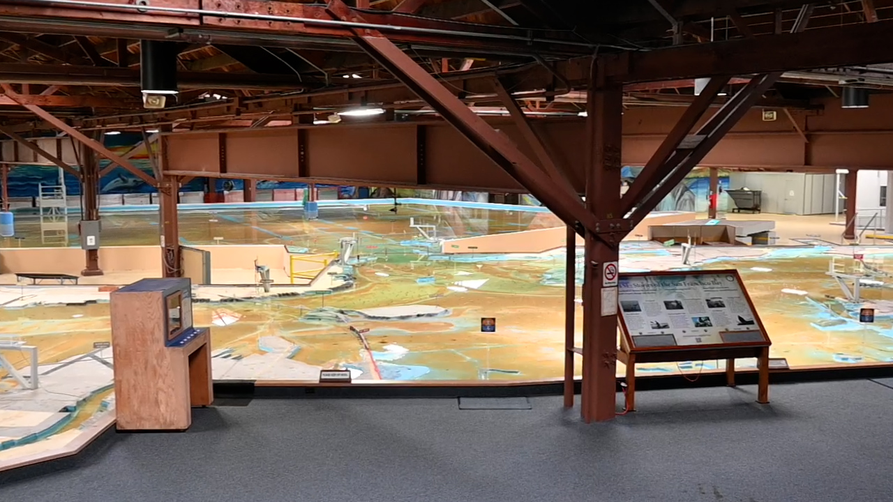 A photo of the U.S. Army Corps of Engineers' Bay Model in Sausalito, CA.