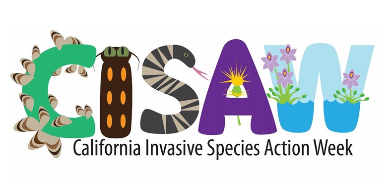 A logo for California Invasive Species Action Week.
