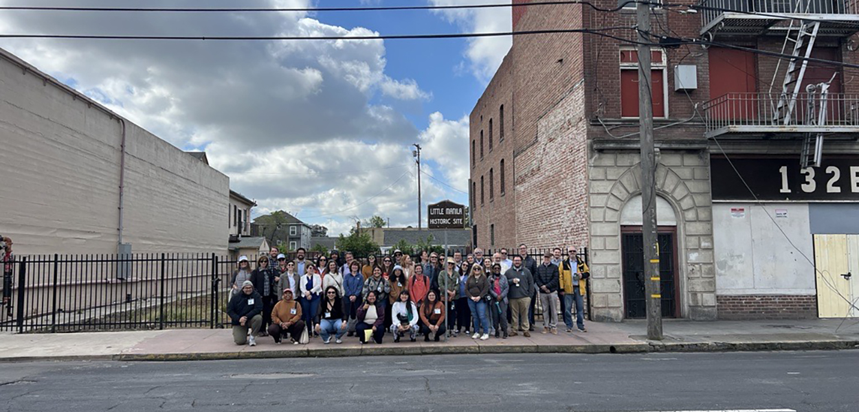 A group photo from a tour focused on environmental justice in the Sacramento-San Joaquin Delta.