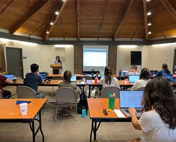 A photo from a training hosted by the Delta Science Program and National Center for Ecological Analysis & Synthesis.