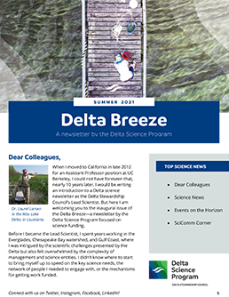 Summer 2021 Delta Breeze Newsletter - A newsletter by the Delta Science Program.