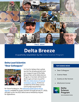 Fall 2021 Delta Breeze Newsletter - A newsletter by the Delta Science Program.