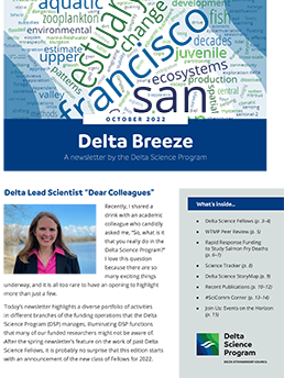 Fall 2022 Delta Breeze Newsletter - A newsletter by the Delta Science Program.