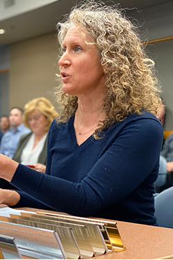 Special Assistant for Planning and Science Amanda Bohl presenting to the Delta Plan Interagency Implementation Committee members.